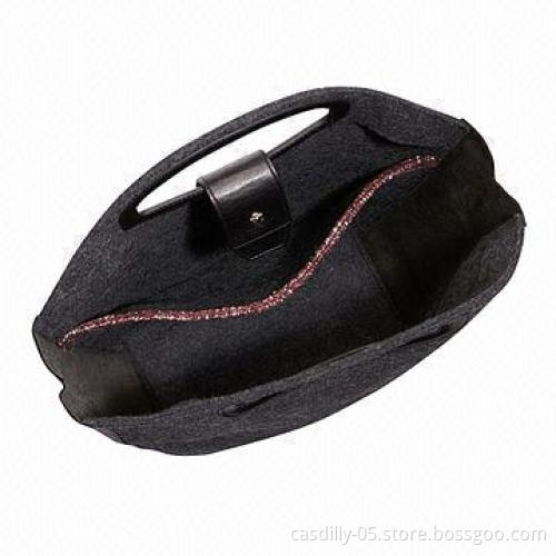 Evening Bag, Made of Wool Felt and Leather